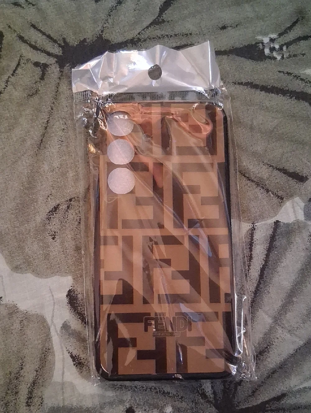 Fendi Brown & Black FF Logo Pattern Phone Case Galaxy S24